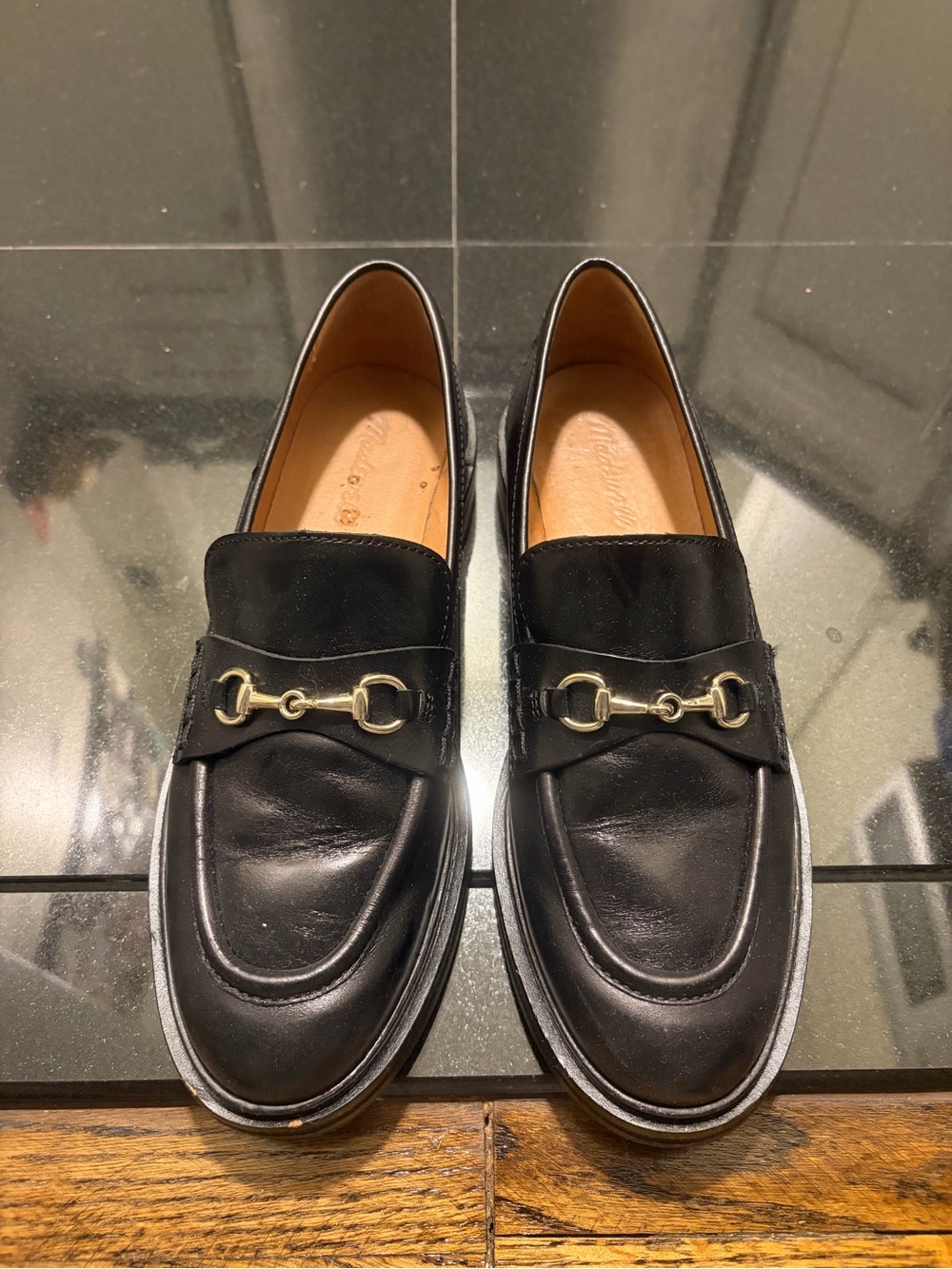 Black Leather Horsebit Loafers - Classic Women’s Dress Shoes
